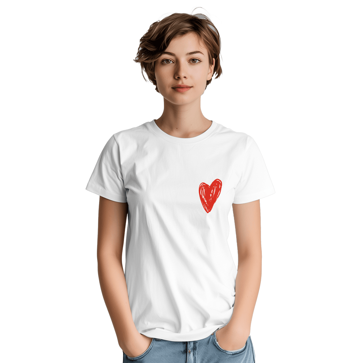 Little Heart - Heavyweight Unisex Crewneck T-shirt apparel