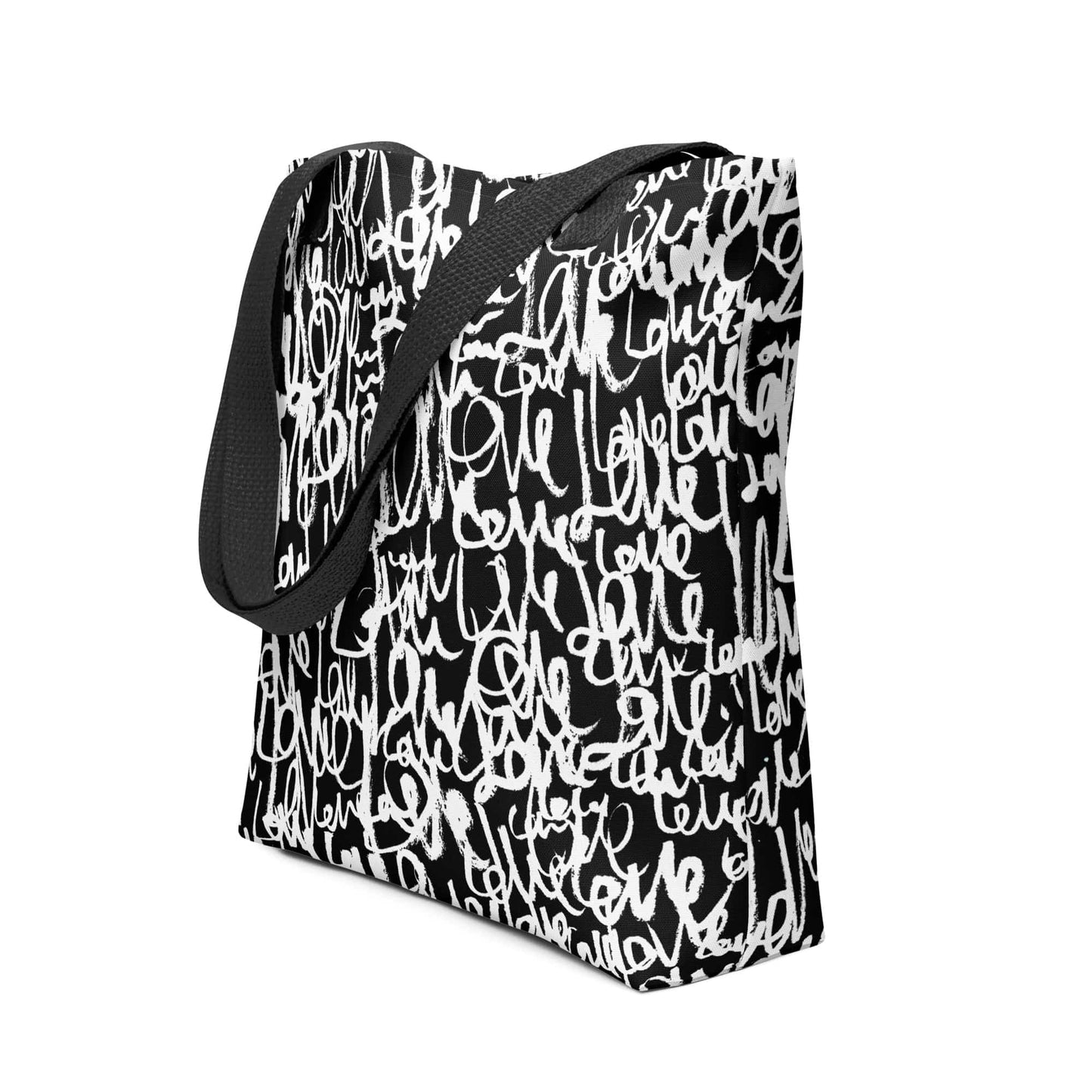 Love Letters All-Over Print Tote Tote Bag Black