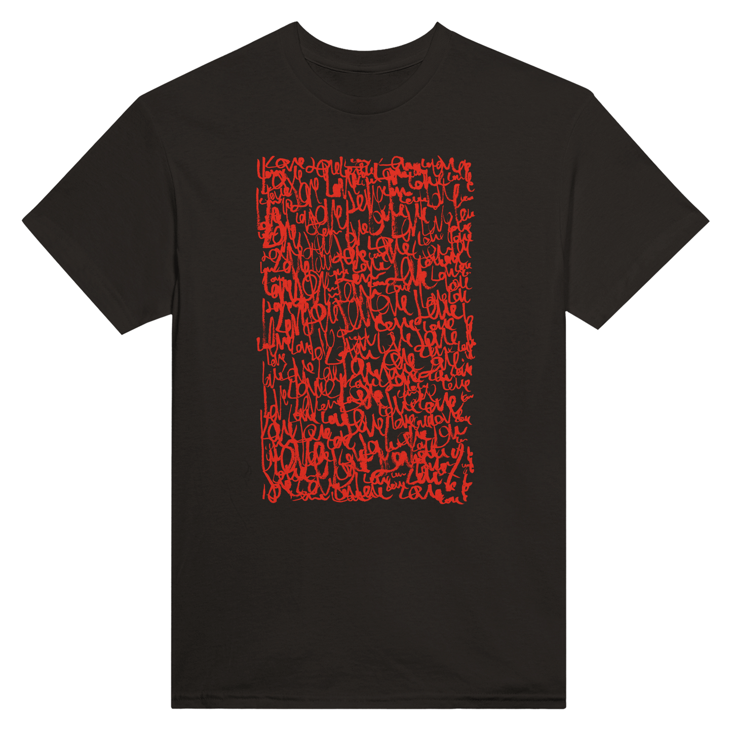 Love Letters - Heavyweight Unisex Crewneck T-shirt apparel Black / S