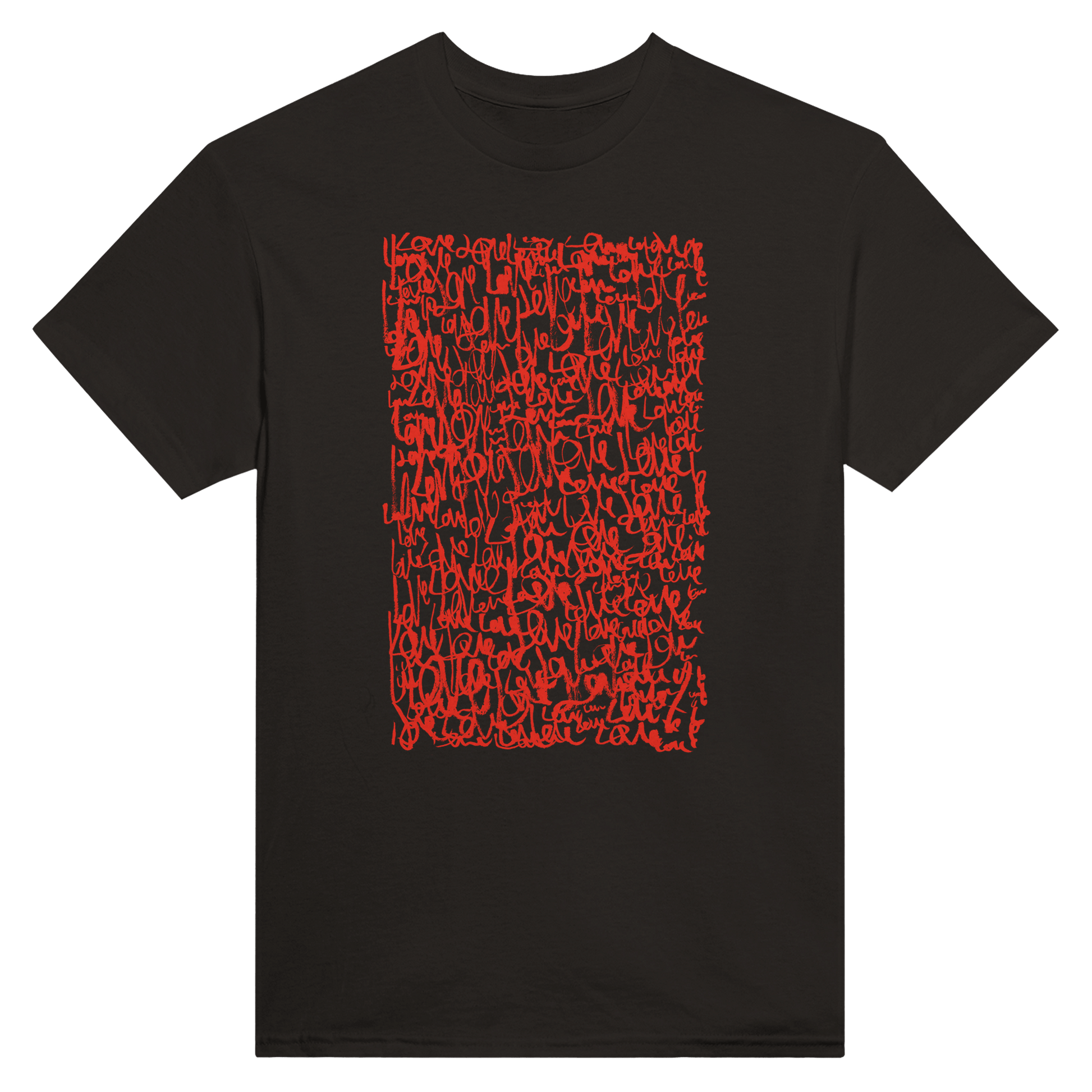 Love Letters - Heavyweight Unisex Crewneck T-shirt apparel Black / S