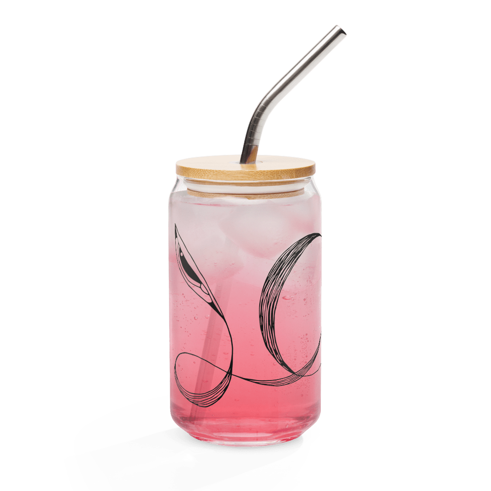 Love Lines - Can-shaped glass Mugs