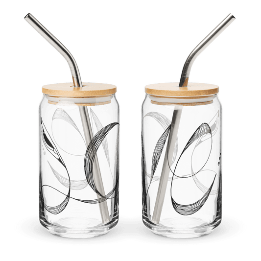 Love Lines - Can-shaped glass Mugs