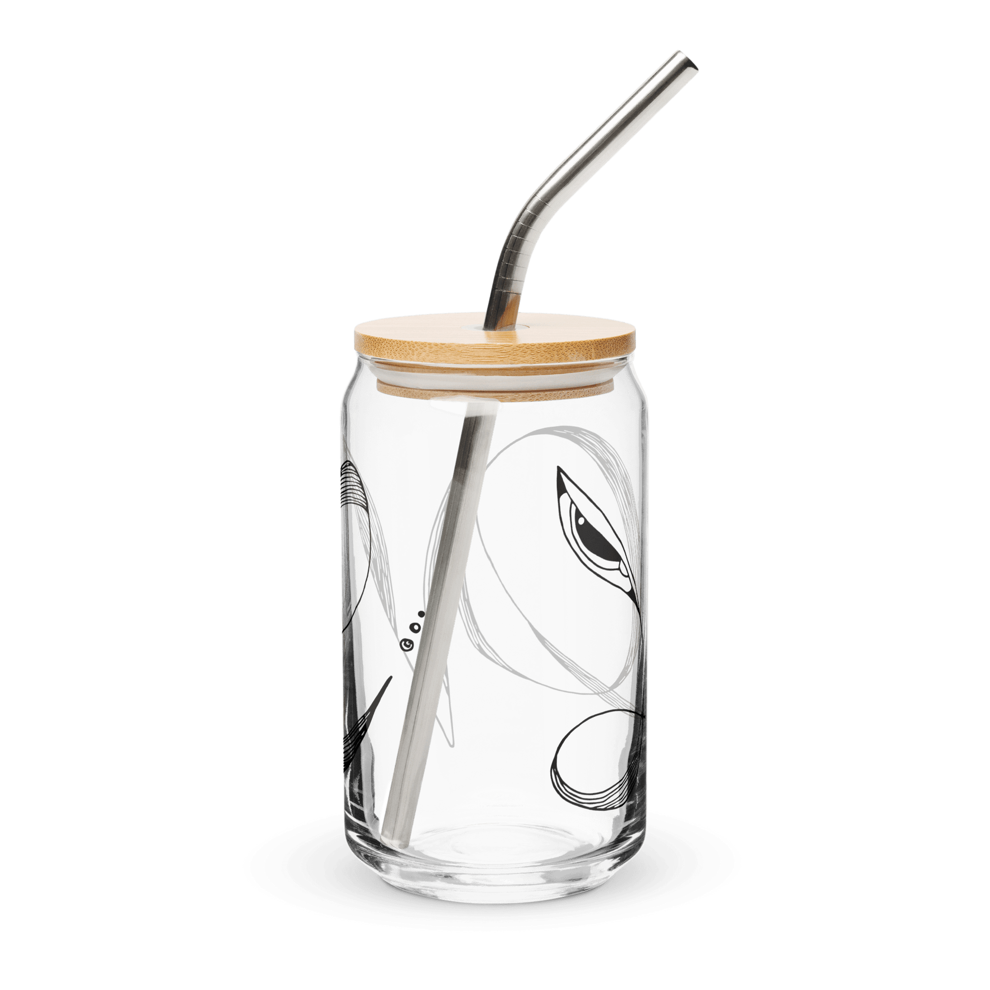 Love Lines - Can-shaped glass Mugs