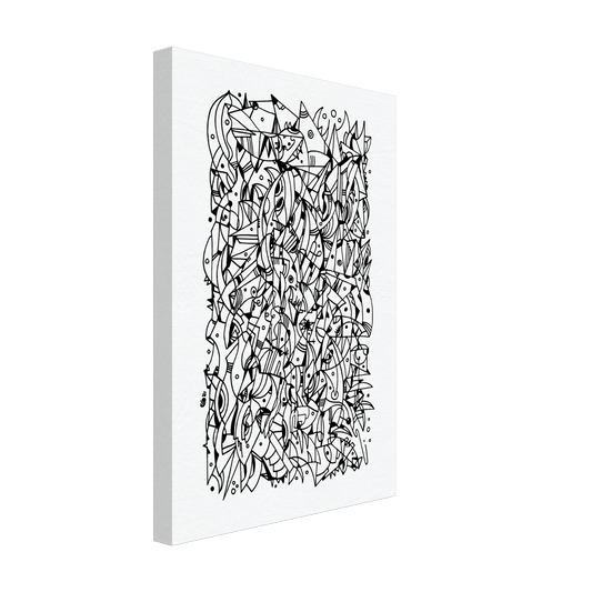 Mental Eclipse - Line Art illustration Print Art Prints 30x45 cm / 12x18″ / Canvas