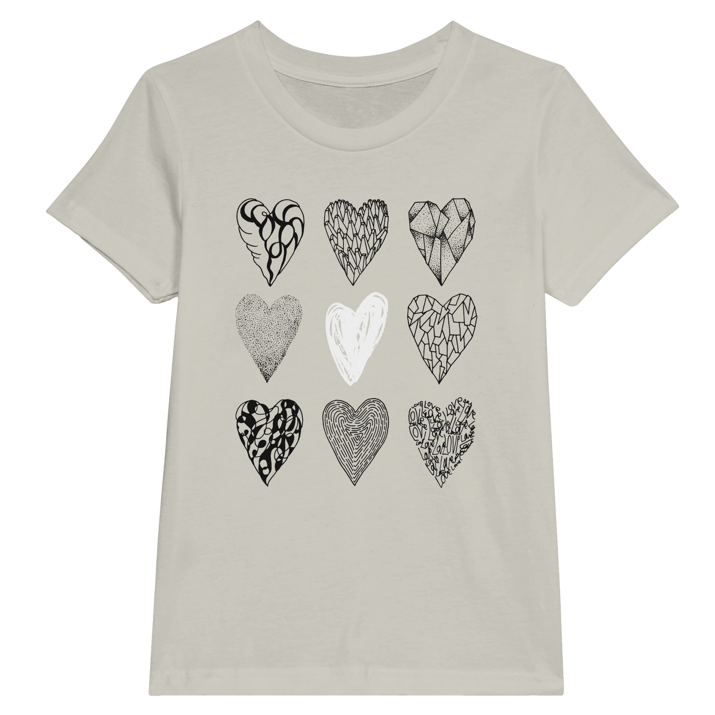 Nine of Hearts - Premium Kids Crewneck T-shirt apparel Ash / S