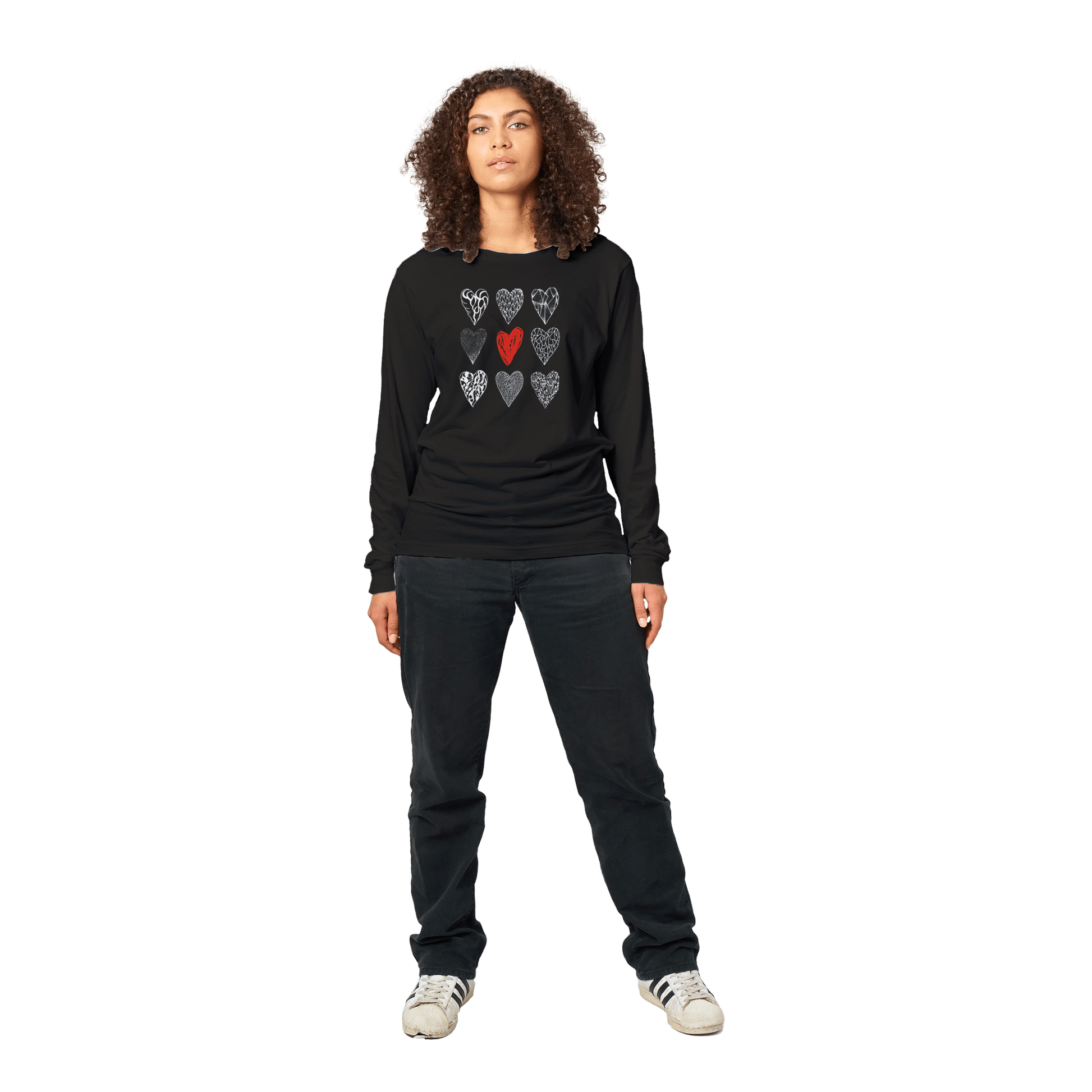Nine of Hearts - Premium Unisex Longsleeve T-shirt apparel