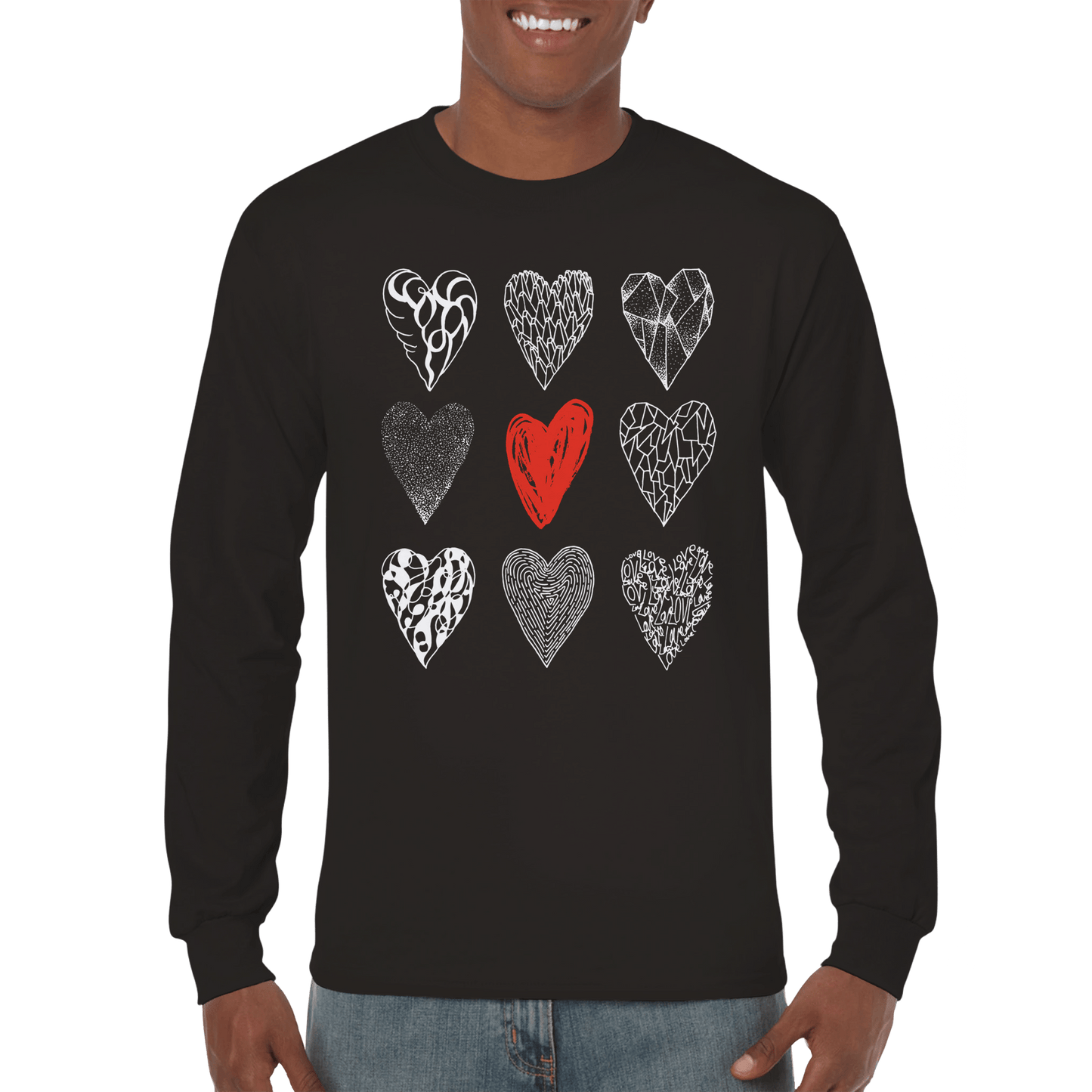 Nine of Hearts - Premium Unisex Longsleeve T-shirt apparel