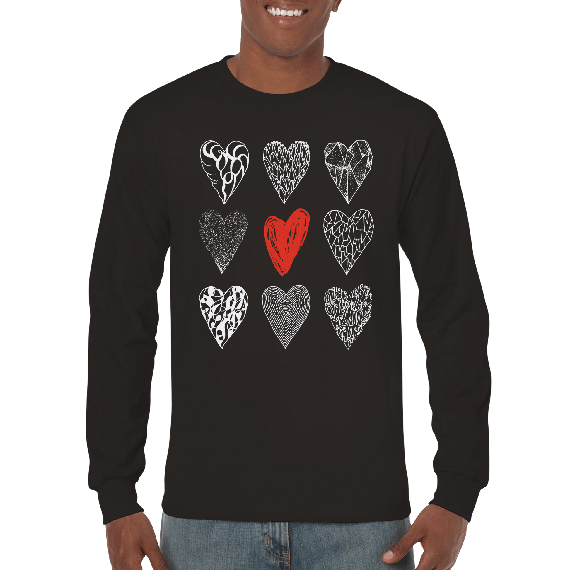 Nine of Hearts - Premium Unisex Longsleeve T-shirt apparel