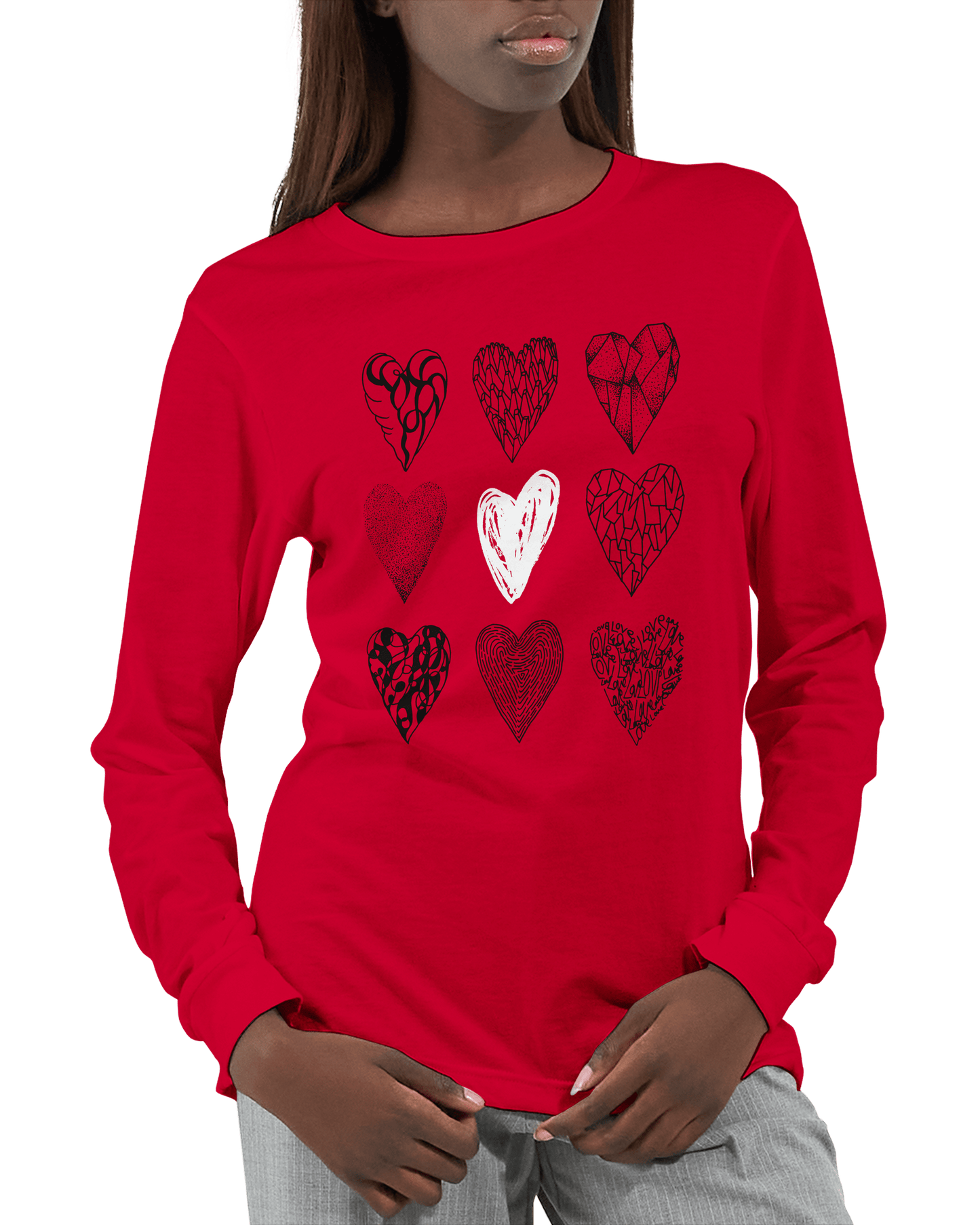 Nine of Hearts - Premium Unisex Longsleeve T-shirt apparel