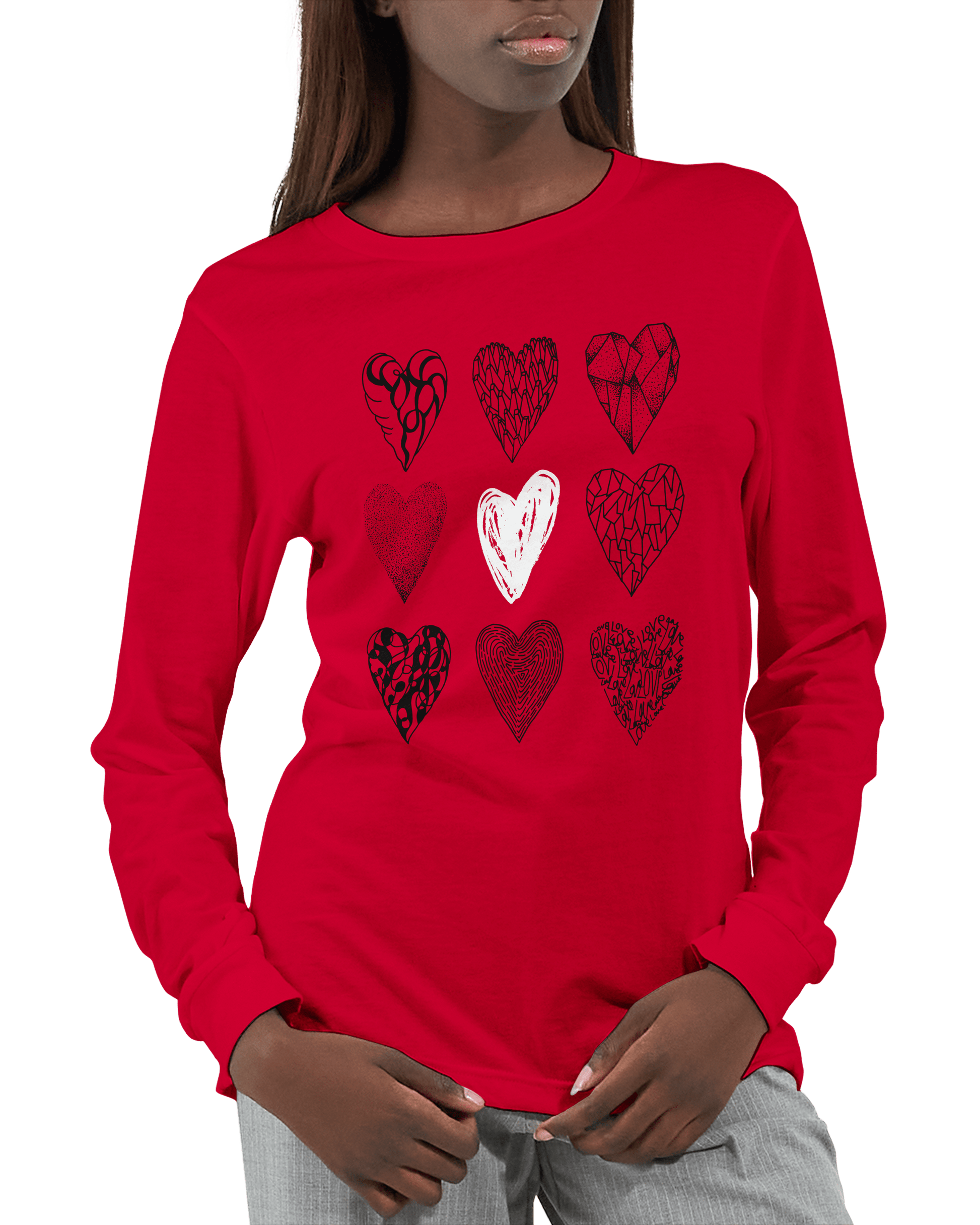 Nine of Hearts - Premium Unisex Longsleeve T-shirt apparel