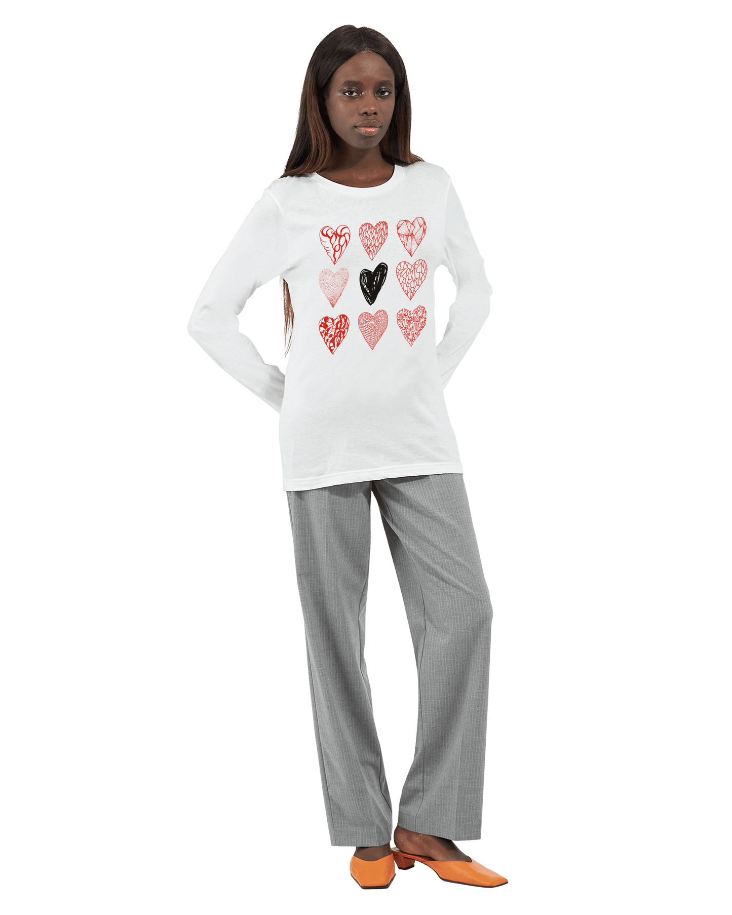 Nine of Hearts - Premium Unisex Longsleeve T-shirt apparel