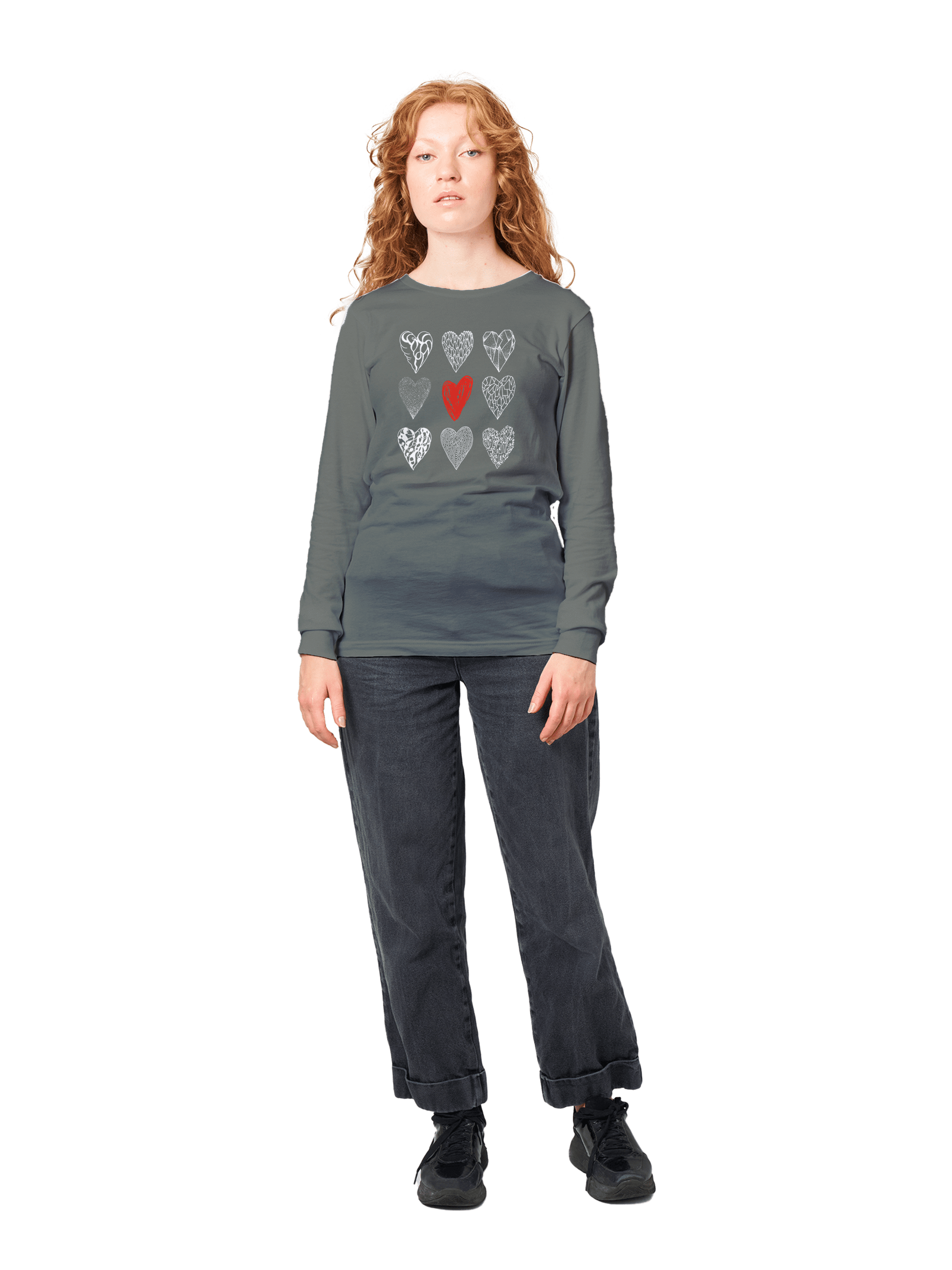 Nine of Hearts - Premium Unisex Longsleeve T-shirt apparel