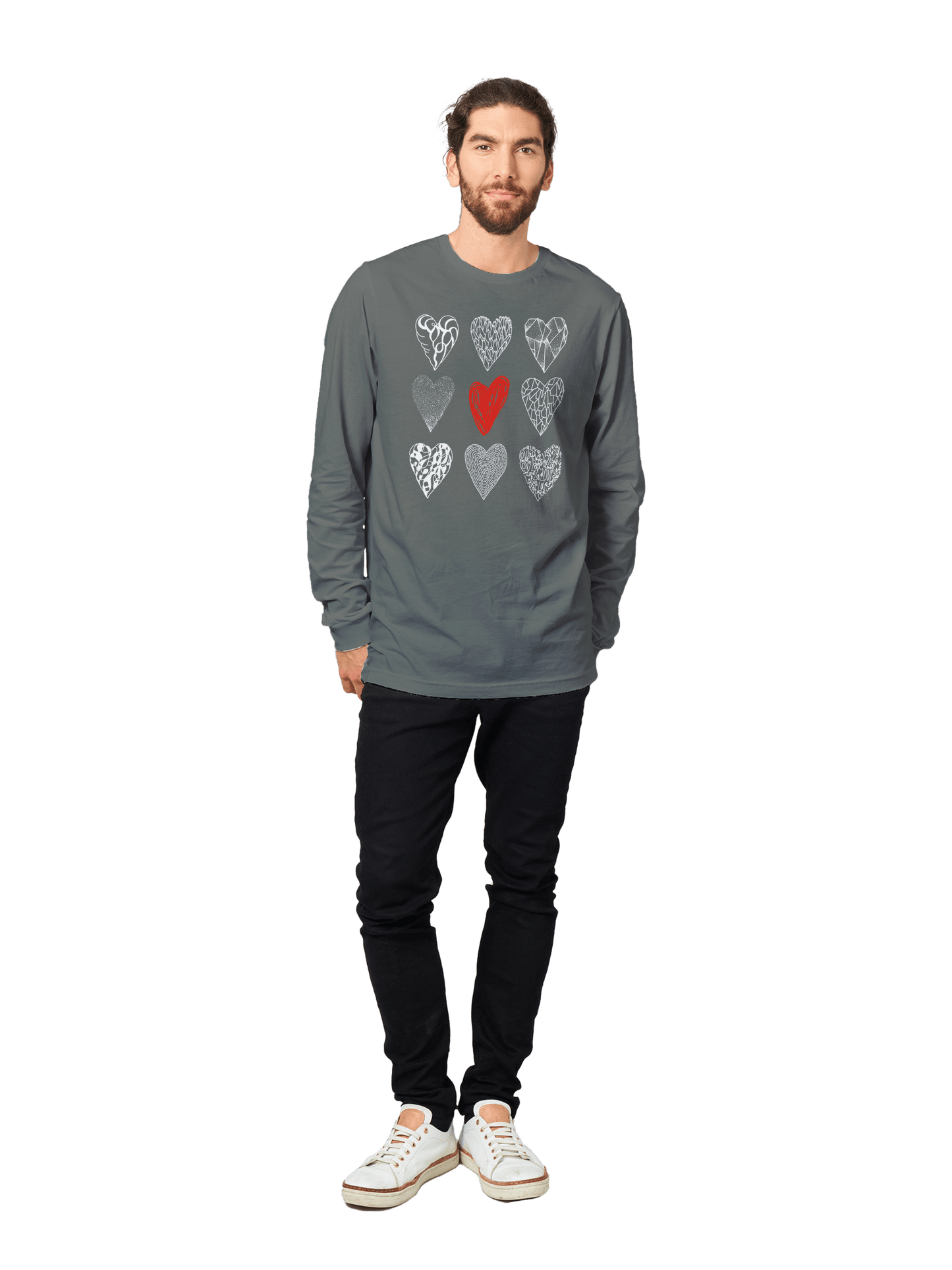 Nine of Hearts - Premium Unisex Longsleeve T-shirt apparel