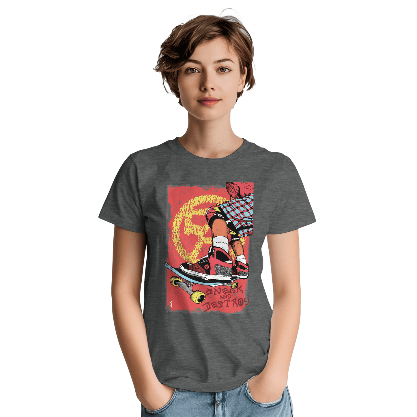 Sneak & Destroy - Heavyweight Unisex Crewneck T-shirt apparel