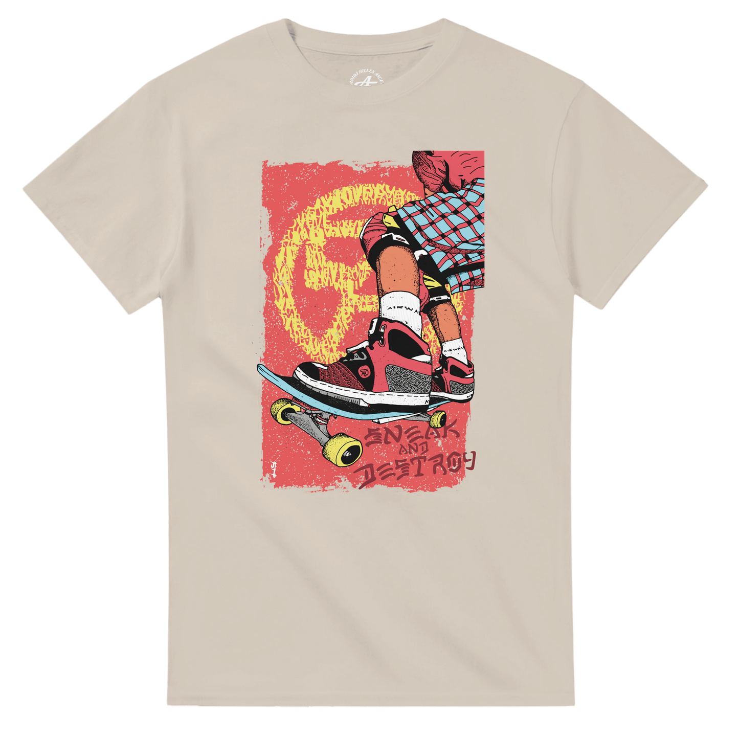 Sneak & Destroy - Heavyweight Unisex Crewneck T-shirt apparel Sand / S