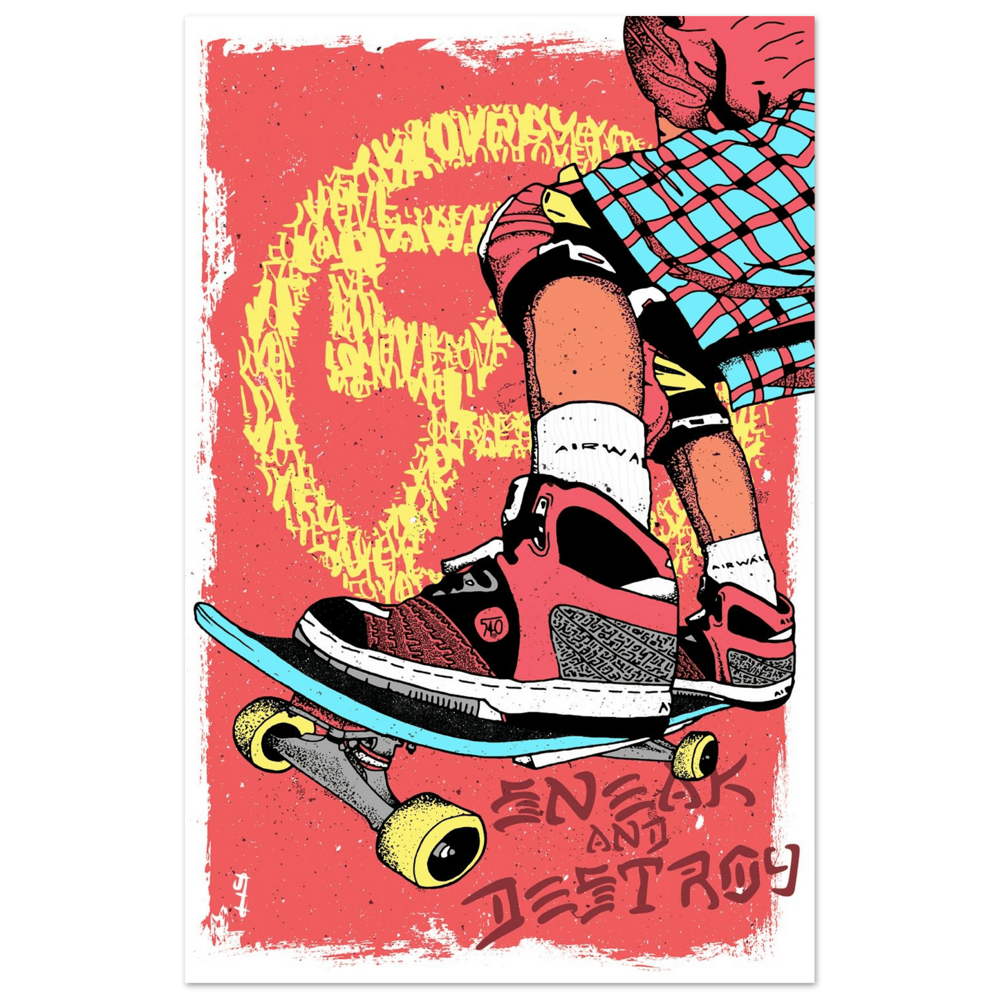 Sneak & Destroy. - Wall art Poster Print Art Prints 28x43  cm / XL (11x17″) / Premium Semi-Glossy Paper Poster