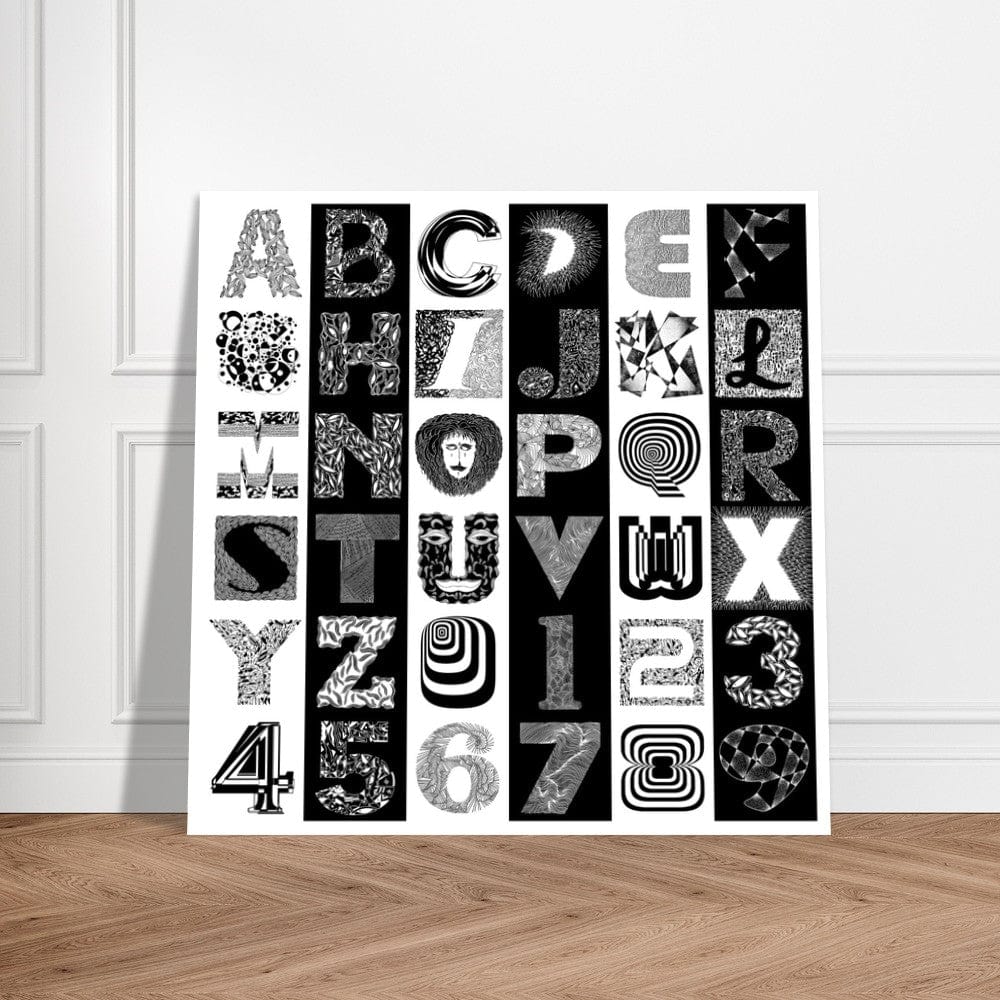 The Alphabet - Typography Lovers Wall Art Art Prints