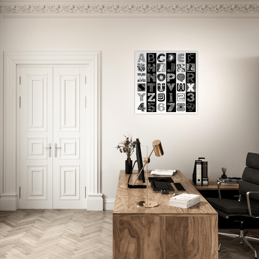 The Alphabet - Typography Lovers Wall Art Art Prints