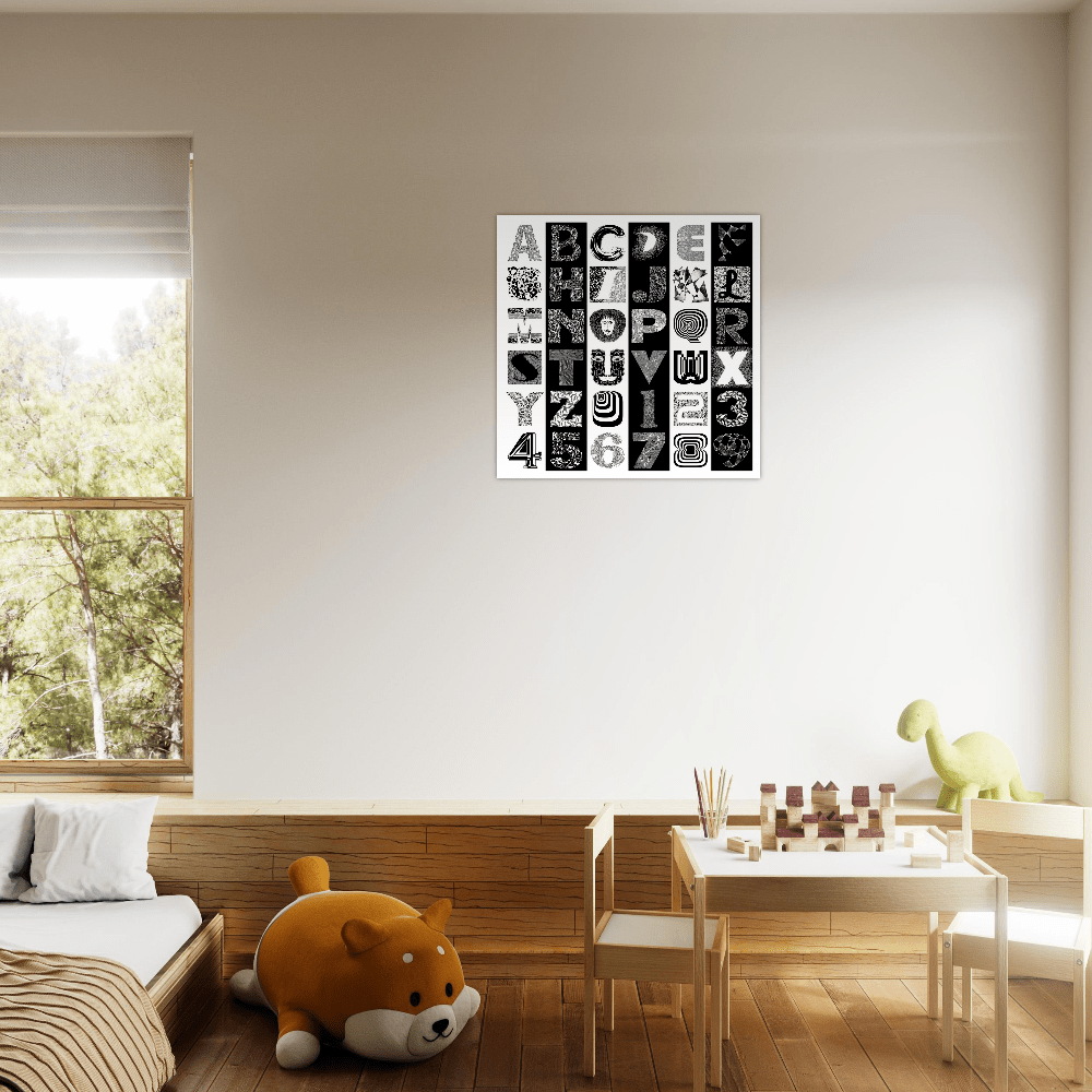 The Alphabet - Typography Lovers Wall Art Art Prints