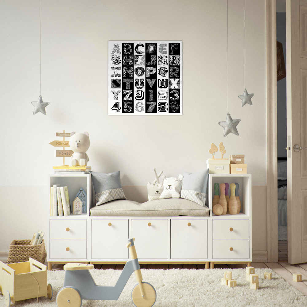 The Alphabet - Typography Lovers Wall Art Art Prints