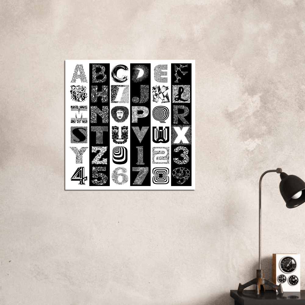 The Alphabet - Typography Lovers Wall Art Art Prints