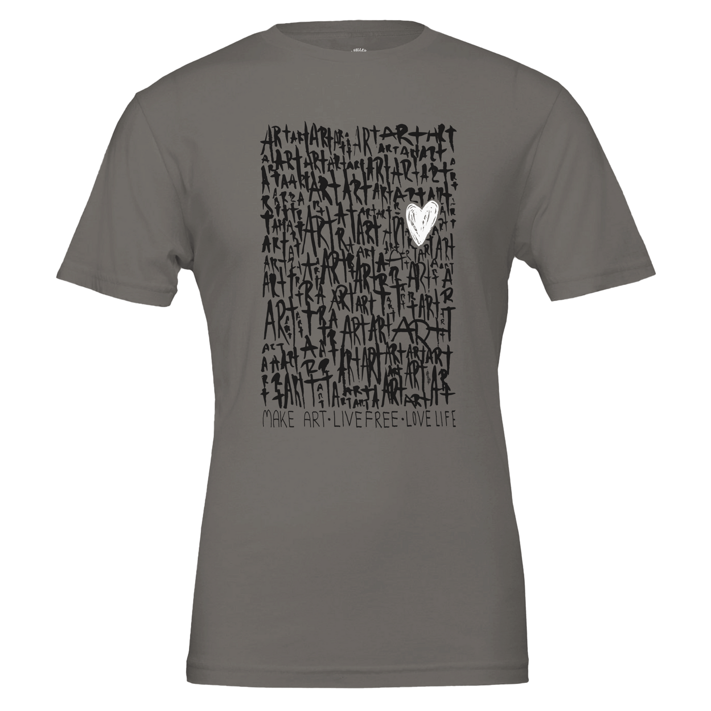 The Art - Premium Unisex Crewneck T-shirt apparel Asphalt / S