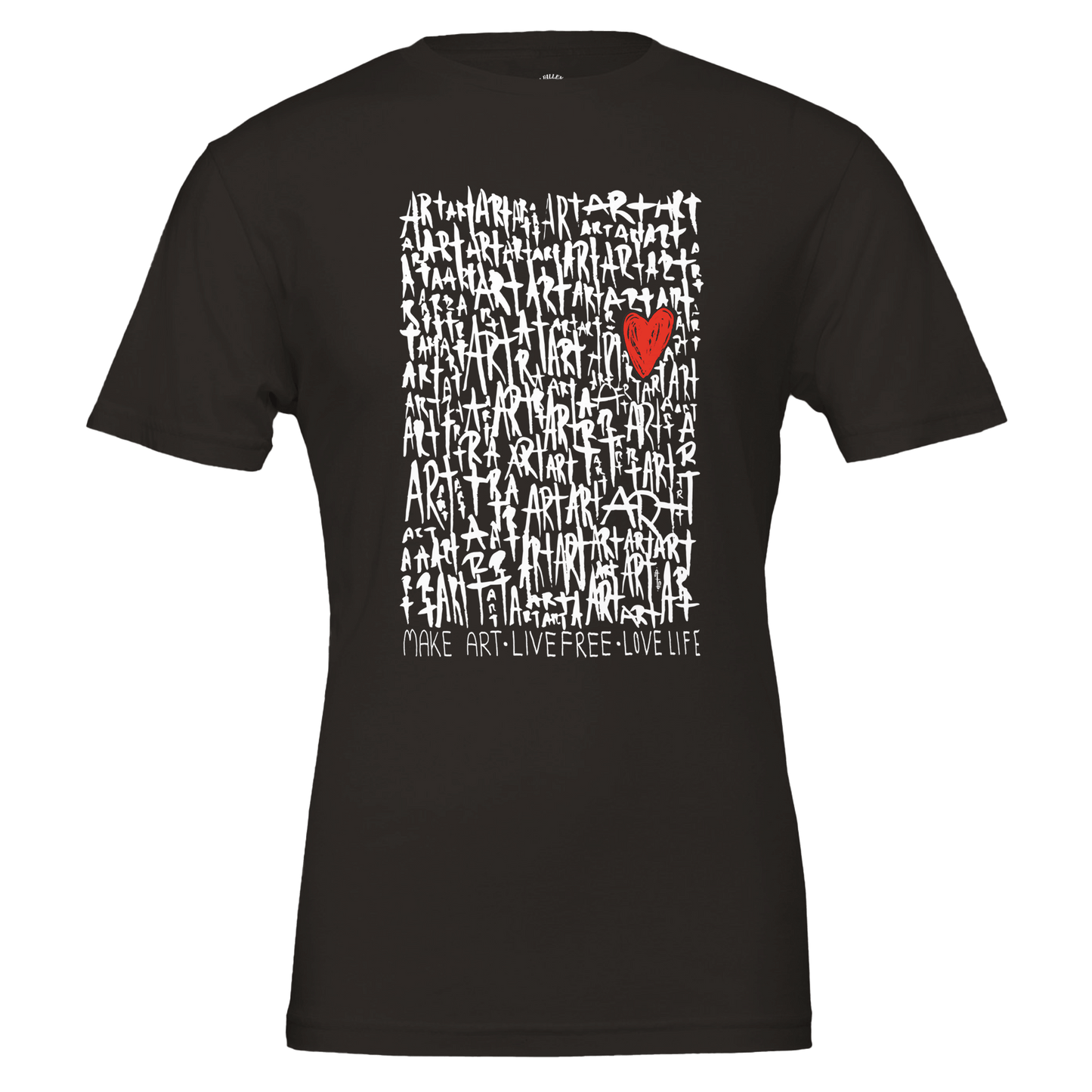 The Art - Premium Unisex Crewneck T-shirt apparel Black / S