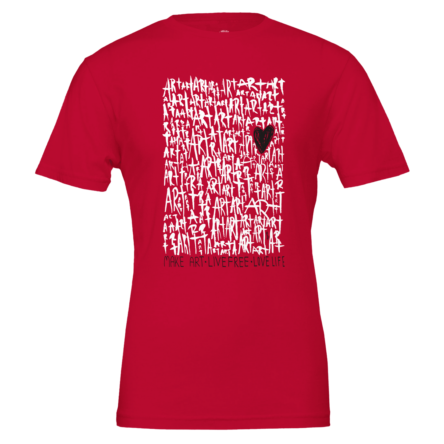 The Art - Premium Unisex Crewneck T-shirt apparel Red / S