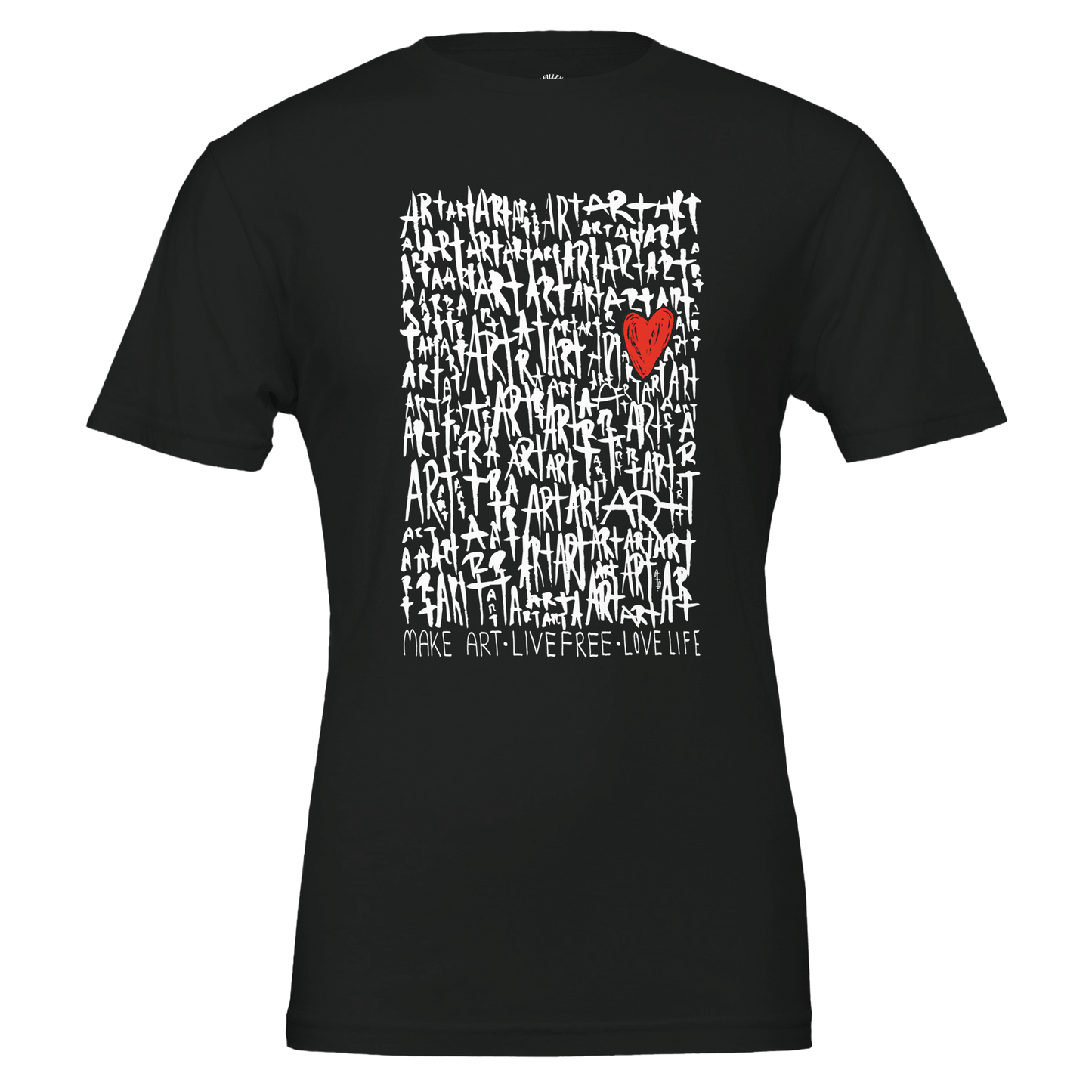 The Art - Premium Unisex Crewneck T-shirt apparel Vintage Black / S