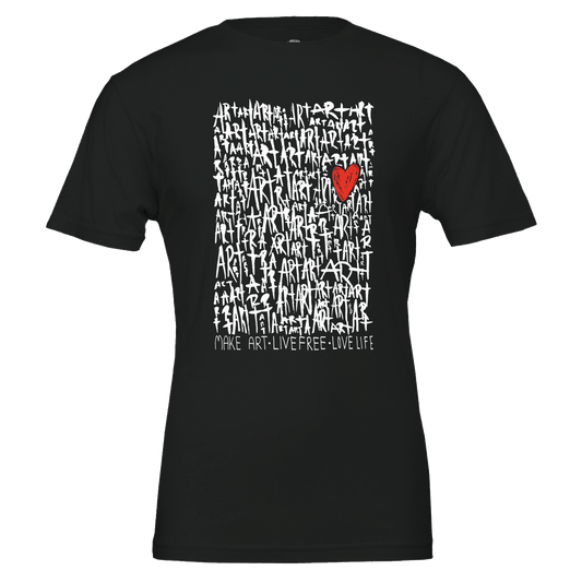 The Art - Premium Unisex Crewneck T-shirt apparel Vintage Black / S