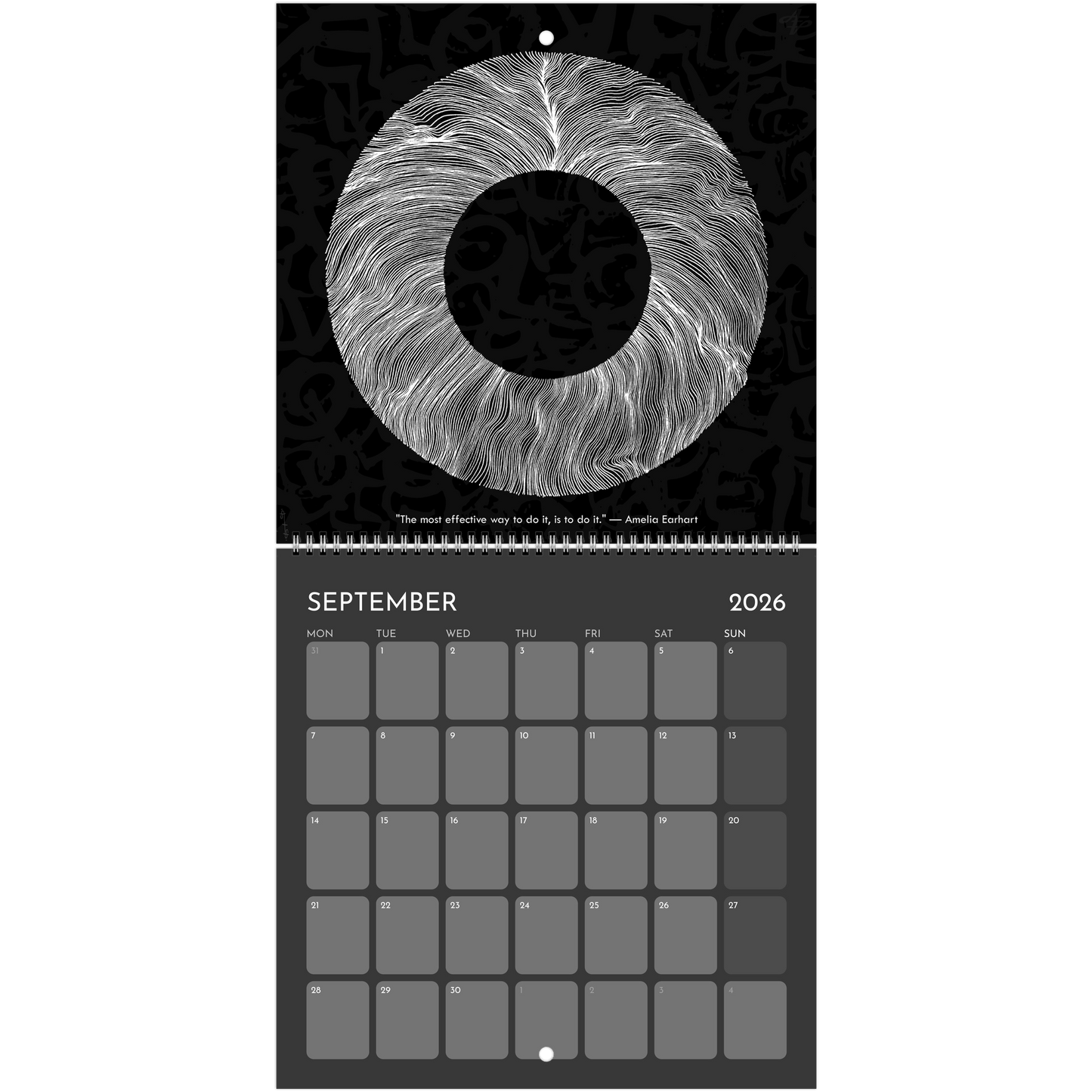 The Circle of Lines - Wall calendar 2026 (Black Edition) Print Material