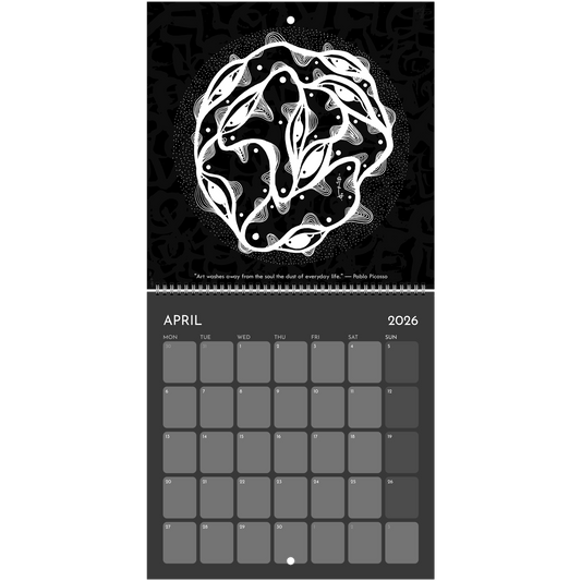 The Circle of Lines - Wall calendar 2026 (Black Edition) Print Material