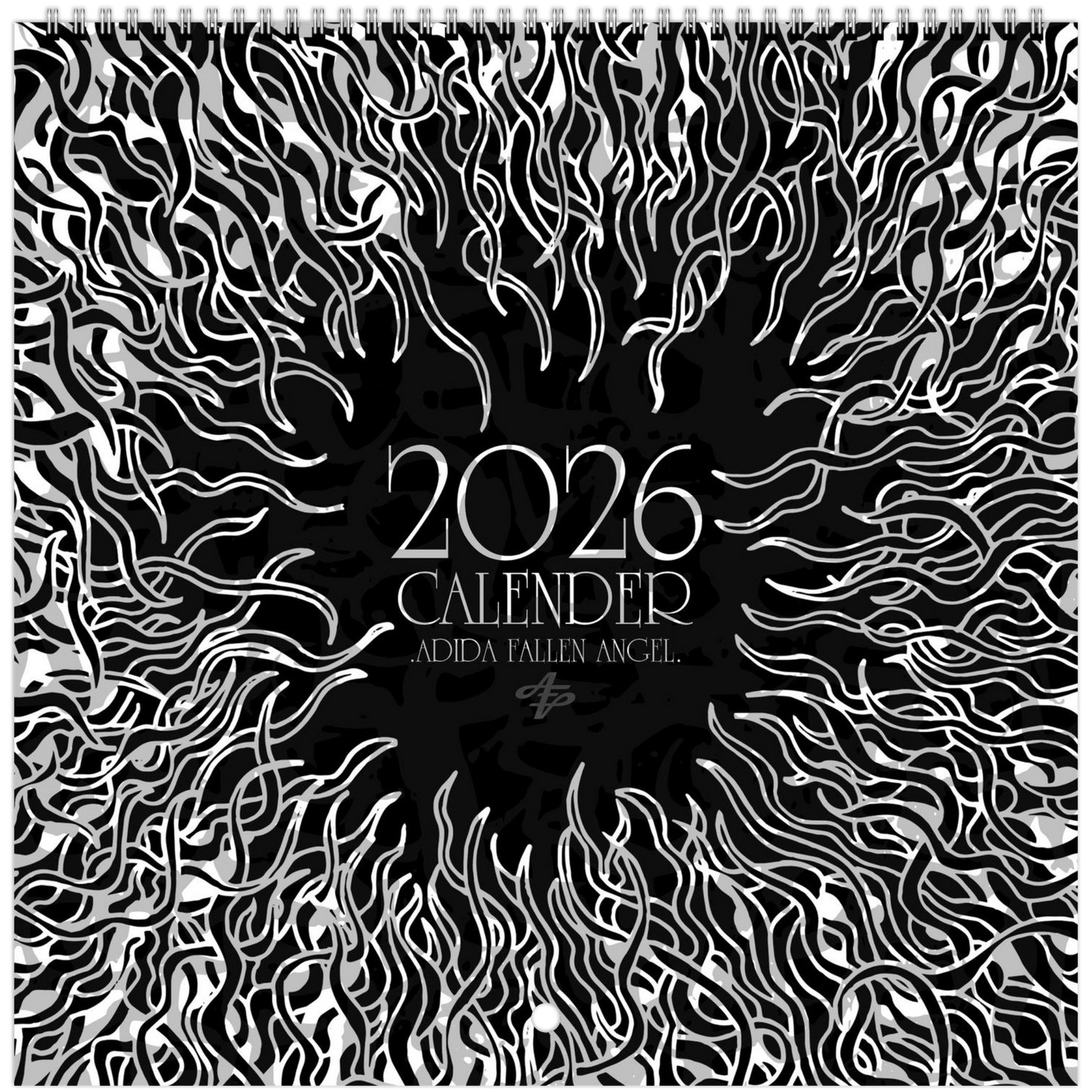 The Circle of Lines - Wall calendar 2026 (Black Edition) Print Material
