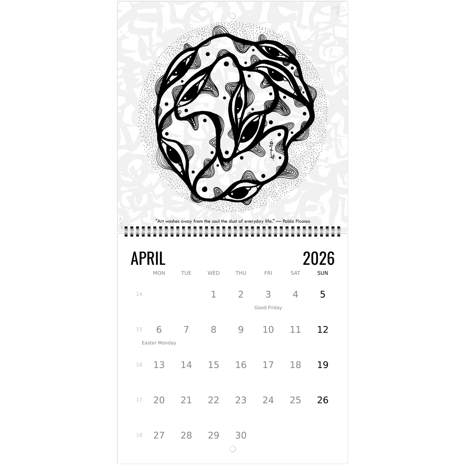 The Circle of Lines - Wall calendar 2026 Print Material