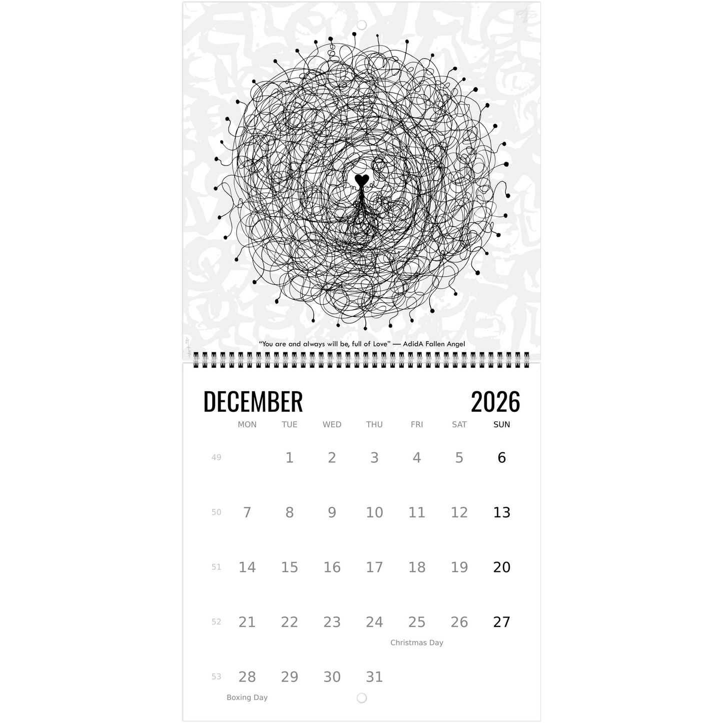The Circle of Lines - Wall calendar 2026 Print Material