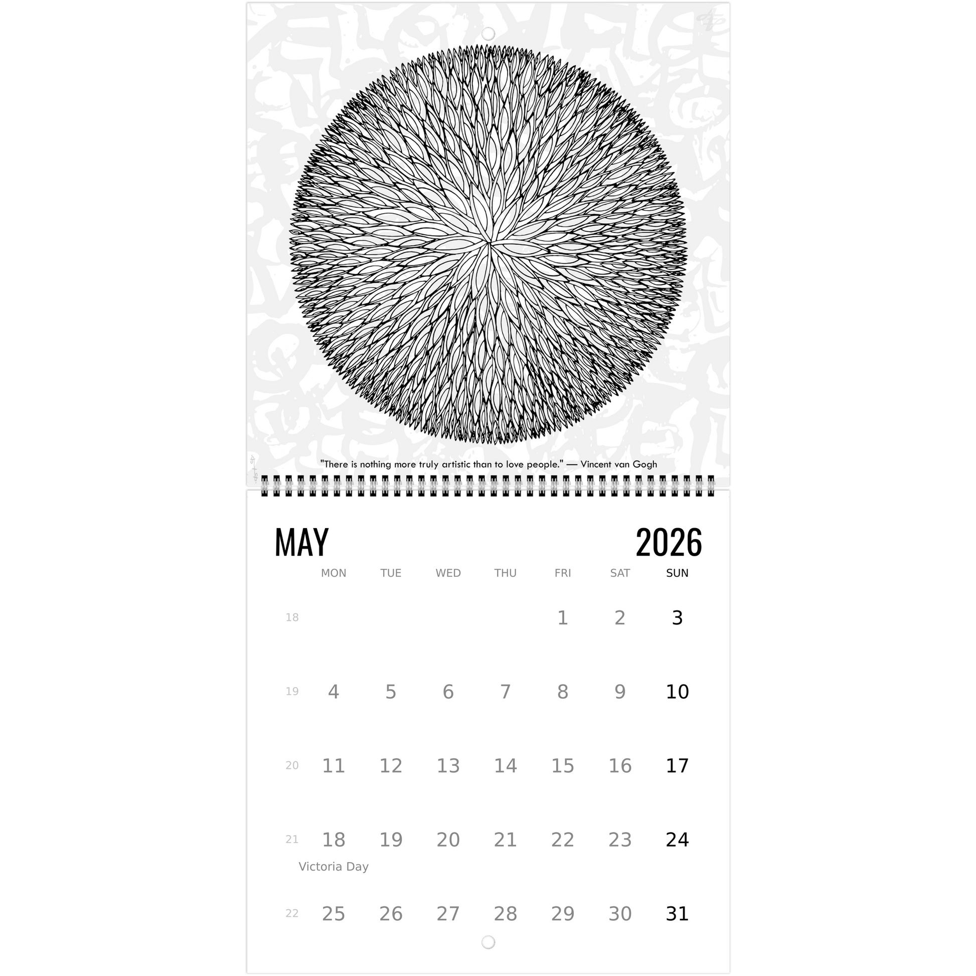 The Circle of Lines - Wall calendar 2026 Print Material
