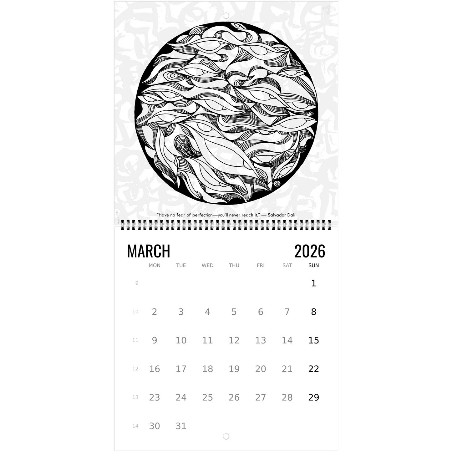 The Circle of Lines - Wall calendar 2026 Print Material