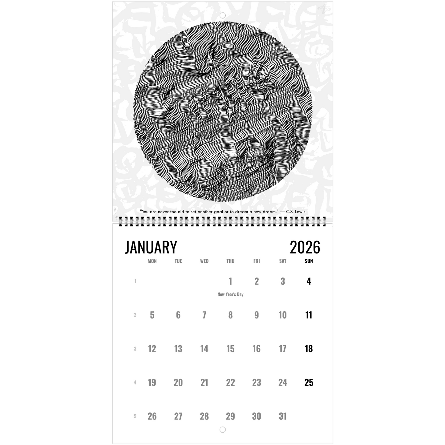 The Circle of Lines - Wall calendar 2026 Print Material