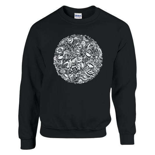 The Endless Doodle - Classic Unisex Crewneck Sweatshirt Print Material Black / S