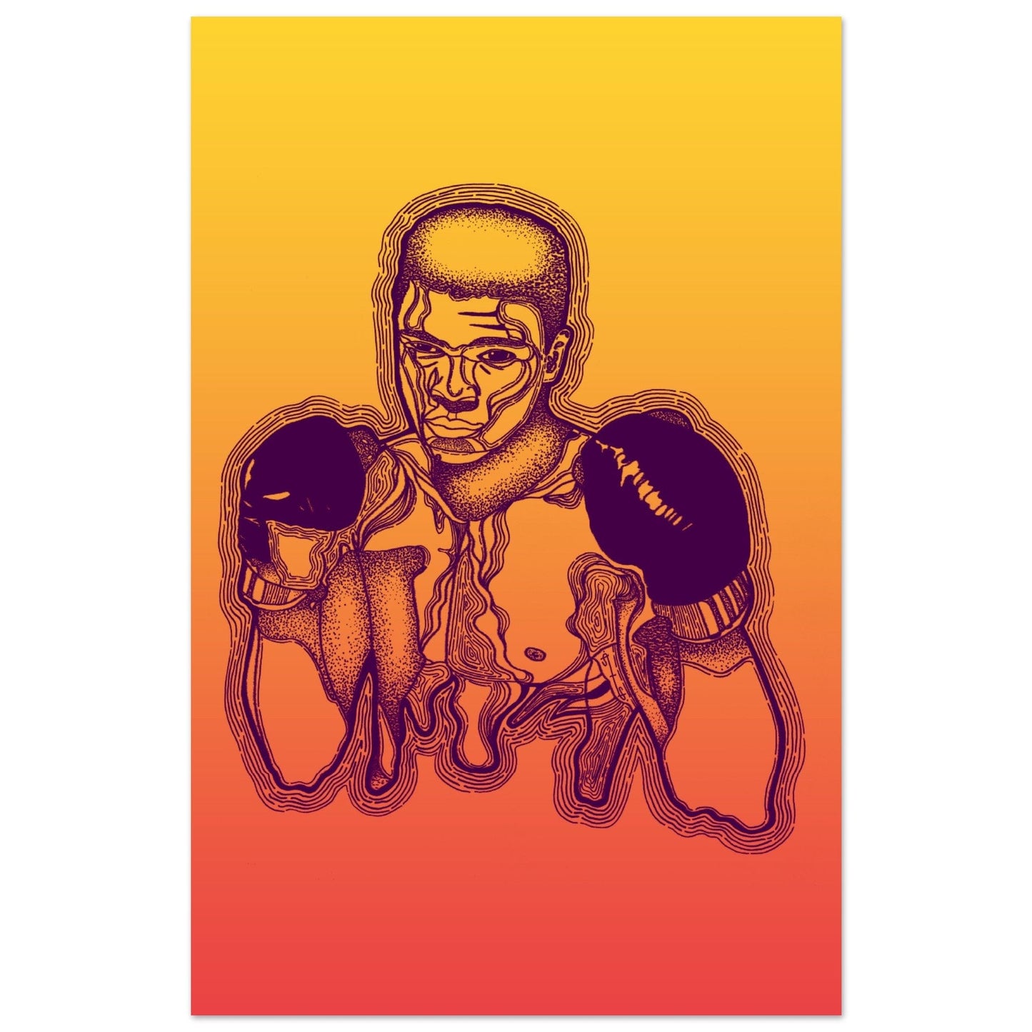 The Greatest - Ali Bomaye Illustration Print Print Material 28x43  cm / XL (11x17″) / Premium Semi-Glossy Paper Poster