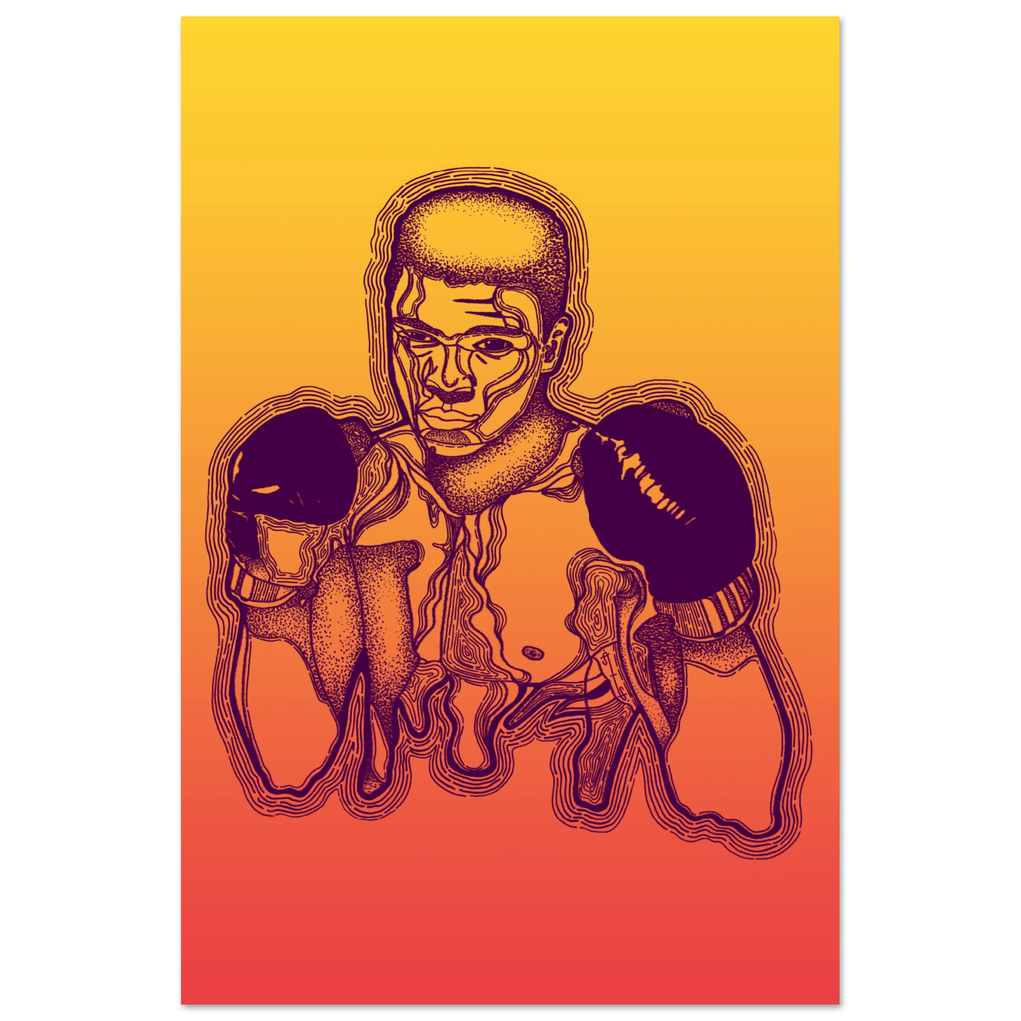 The Greatest - Ali Bomaye Illustration Print Print Material