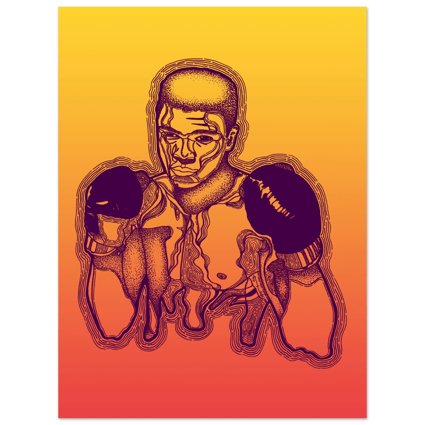 The Greatest - Ali Bomaye Illustration Print Print Material 45x60 cm / 18x24″ / Premium Matte Paper Poster