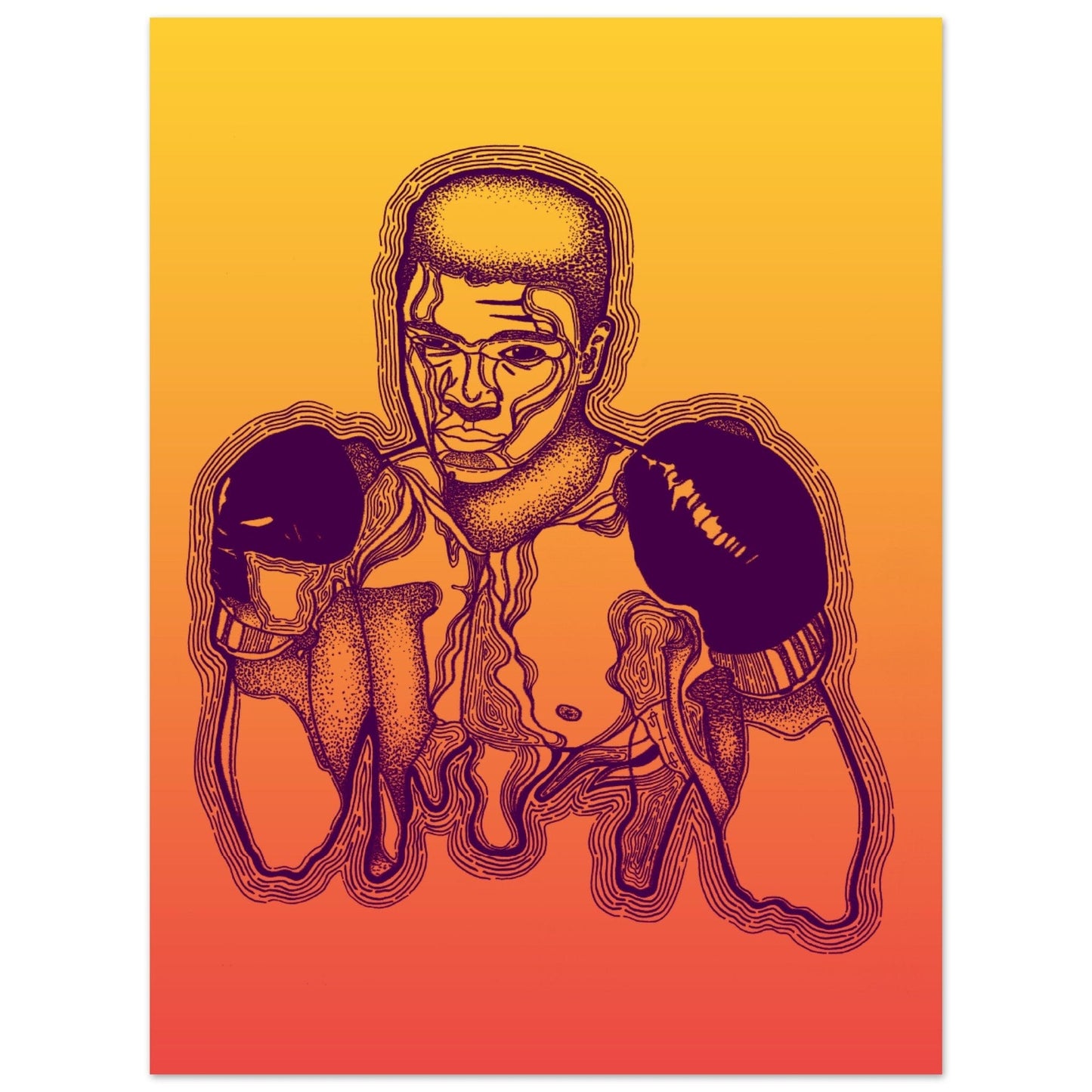 The Greatest - Ali Bomaye Illustration Print Print Material 45x60 cm / 18x24″ / Premium Semi-Glossy Paper Poster