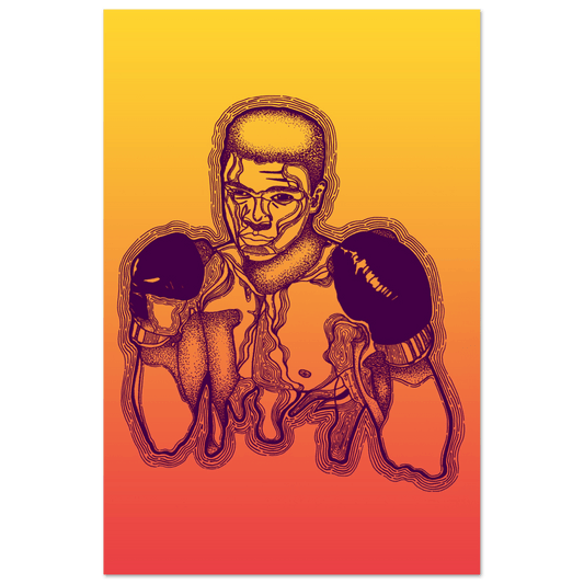 The Greatest - Ali Bomaye Illustration Print Print Material 60x90 cm / 24x36″ / Premium Matte Paper Poster