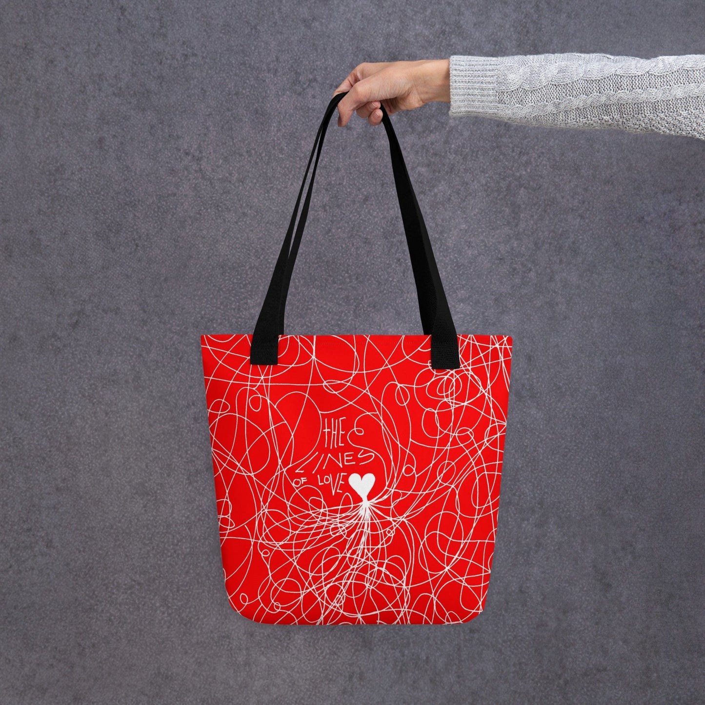 The Lines of Love - All-Over Print Tote Bag Tote Bag