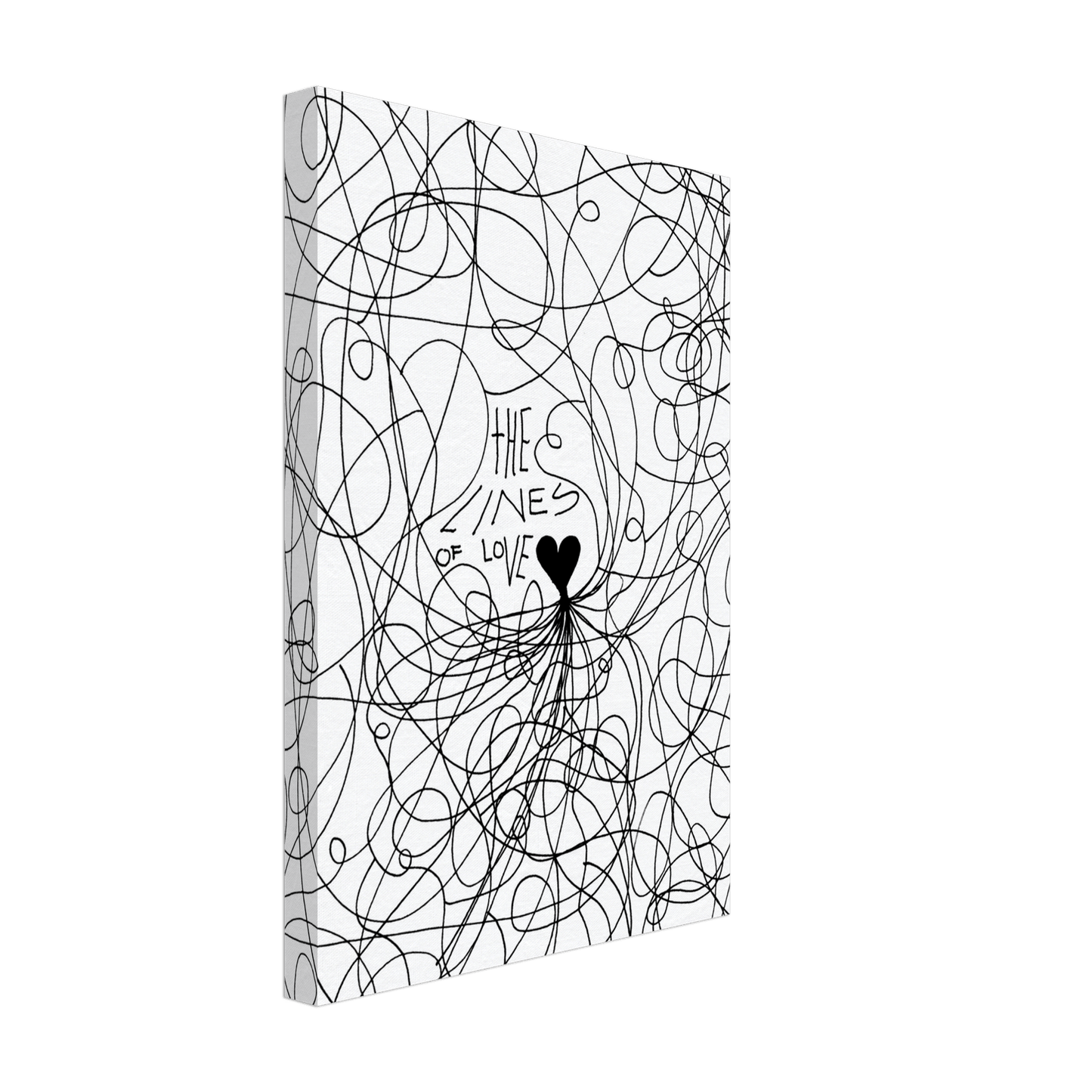 The Lines of Love - Line Art Illustration Print (White Edition) Art Prints 30x45 cm / 12x18″ / Canvas