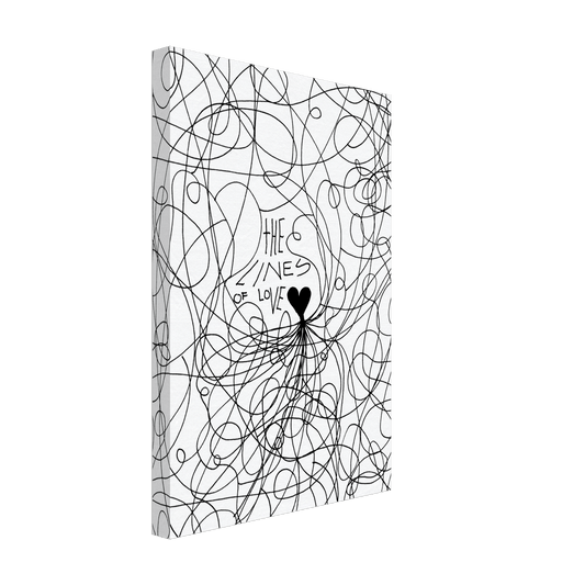 The Lines of Love - Line Art Illustration Print (White Edition) Art Prints 30x45 cm / 12x18″ / Canvas