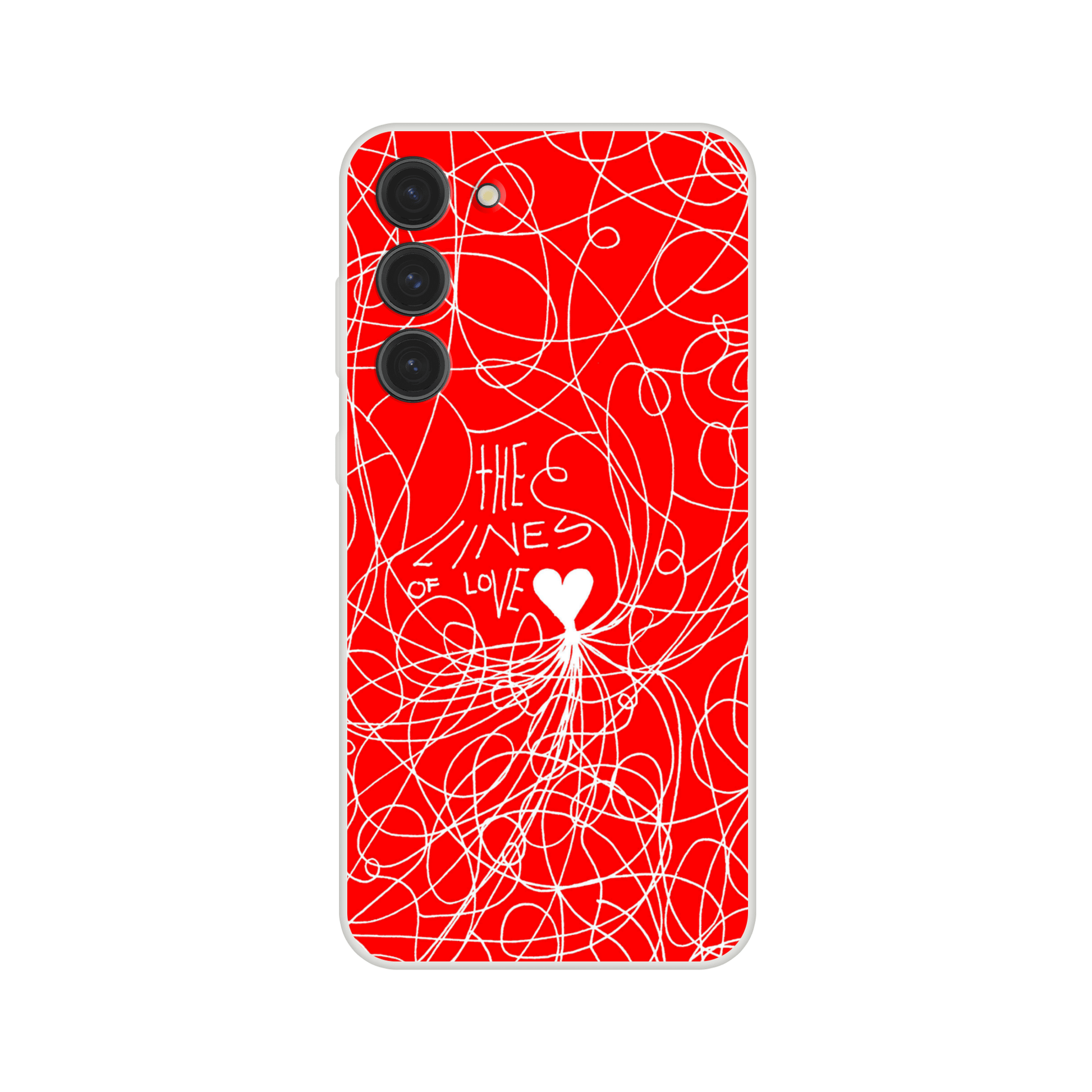 The Lines of Love (Red Edition) - Flexi iPhone Case Phone case