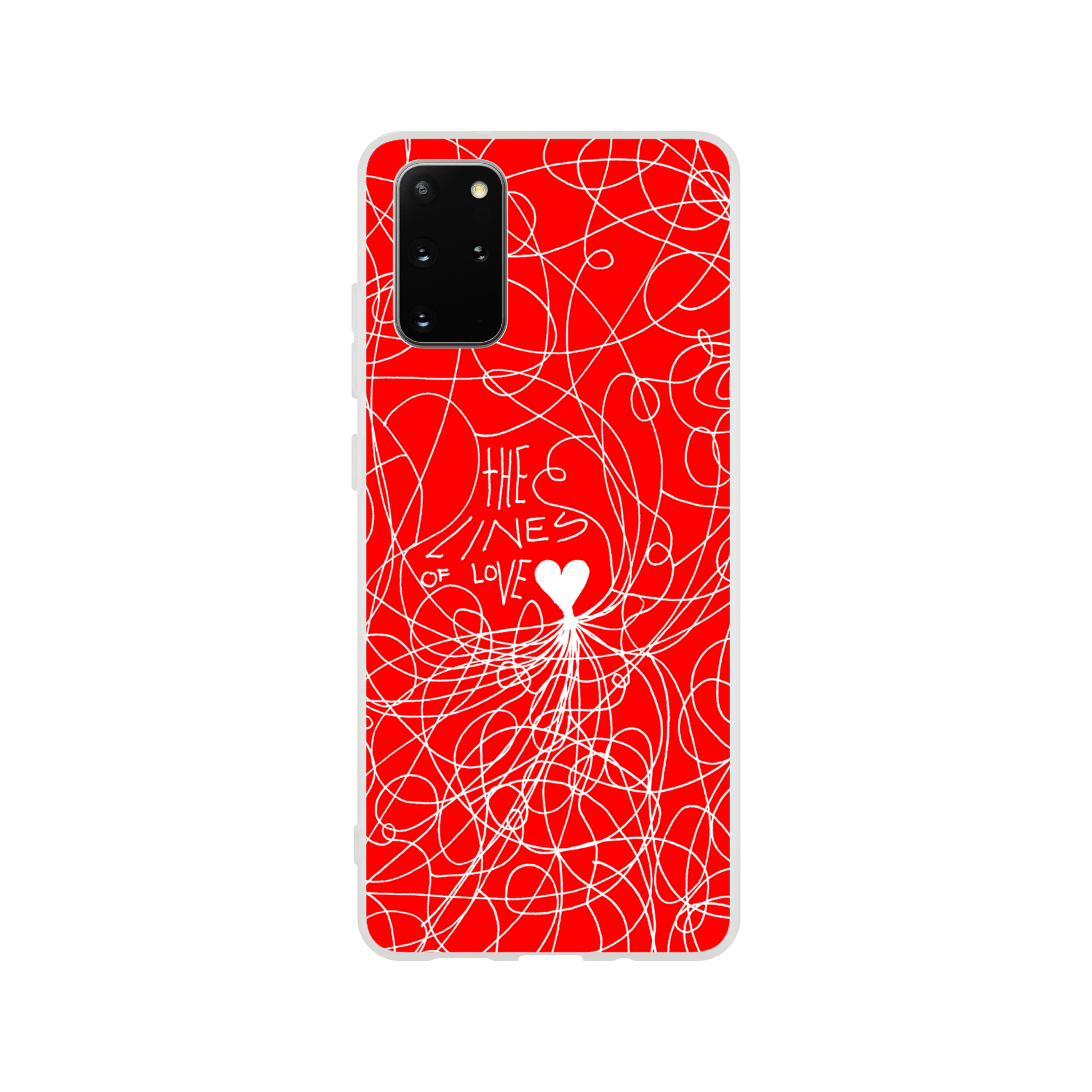The Lines of Love (Red Edition) - Flexi iPhone Case Phone case