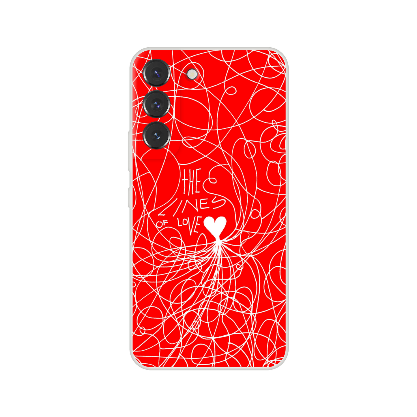 The Lines of Love (Red Edition) - Flexi iPhone Case Phone case